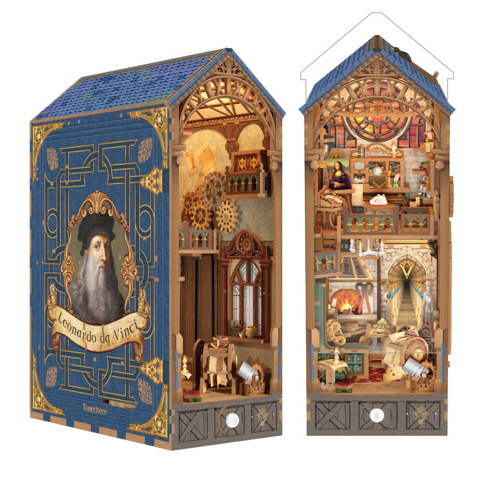 Leonardo da Vinci inspired Book Nook