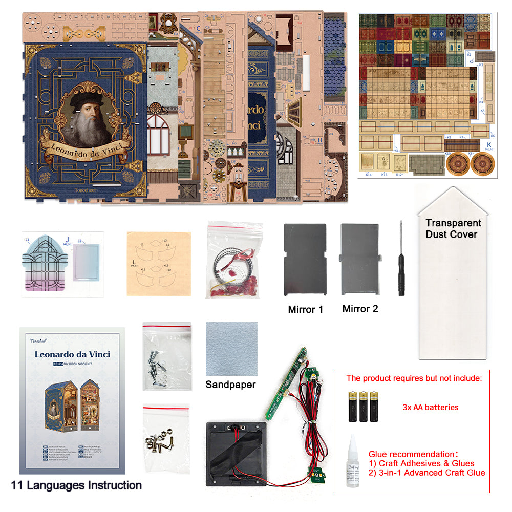 Leonardo da Vinci inspired Book Nook